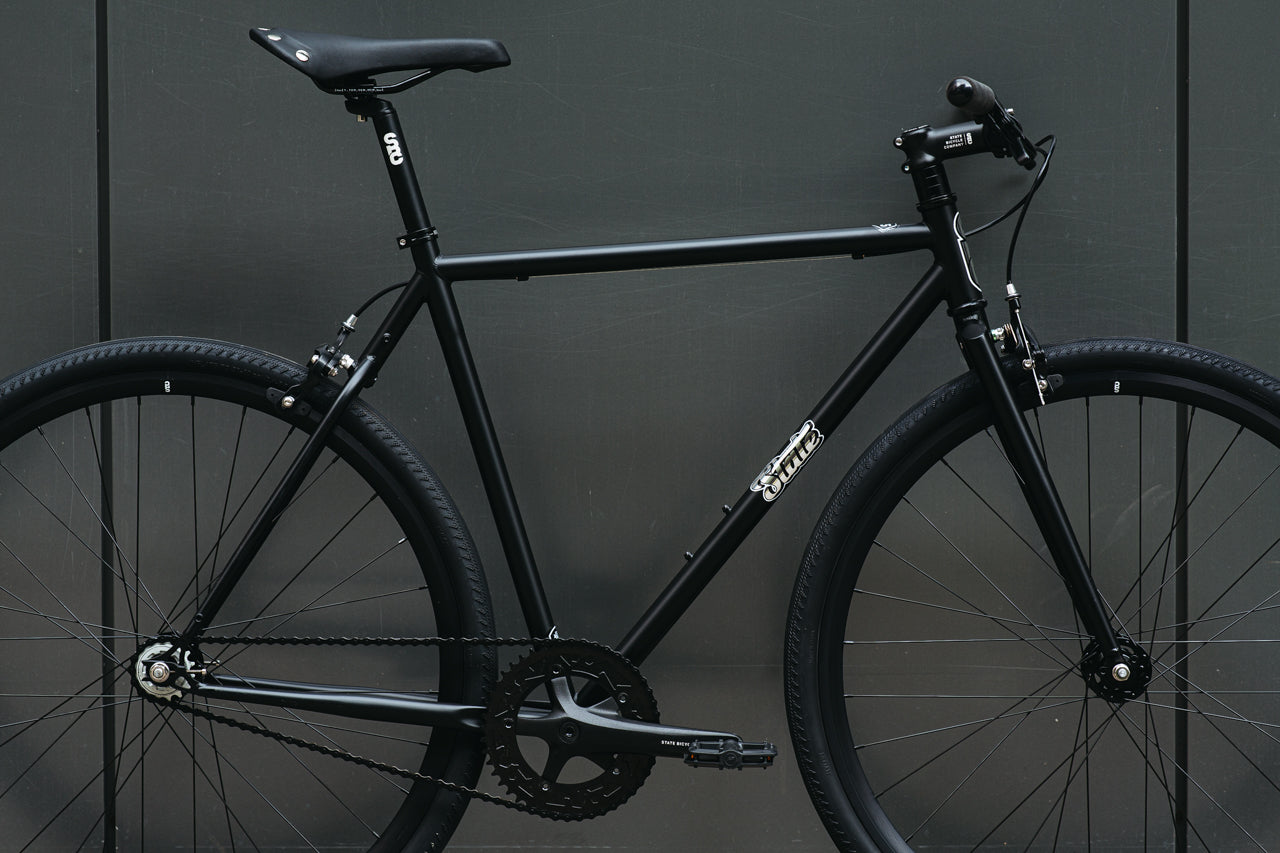 4130 - Matte Black / Mirror – (Fixed Gear / Single-Speed)