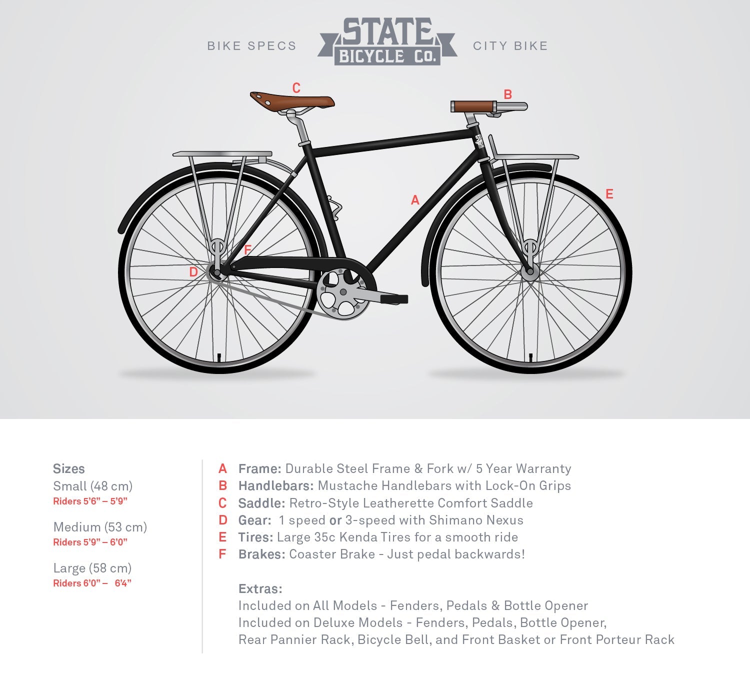 State Bicycle Co. City 3-Speed Bike